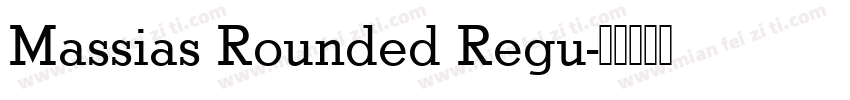 Massias Rounded Regu字体转换